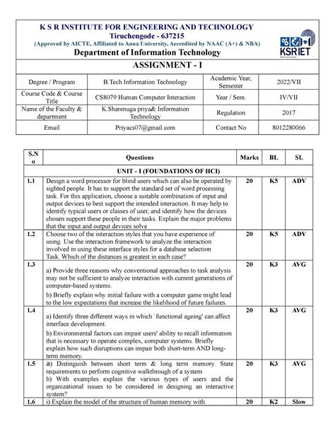 Assignments (QP) .